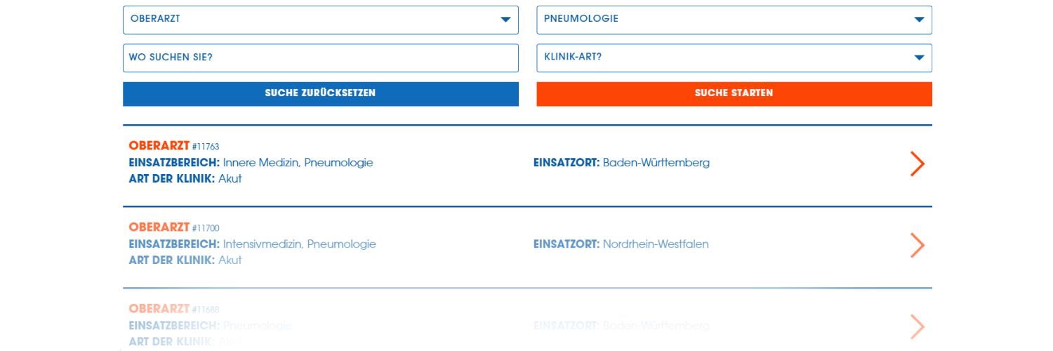 Jobs Stellenangebote Oberarzt Pneumologie